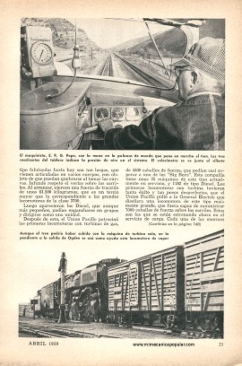 Ultrapotente Locomotora de 8500 Caballos - Abril 1959