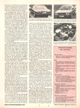 Manejando el Audi 4000 - Septiembre 1979