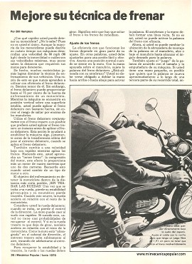 Motociclismo: Mejore su técnica de frenar - Junio 1979