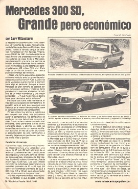 Mercedes Benz 300SD - Abril 1981