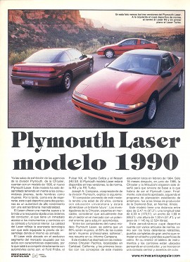 Plymouth Laser modelo 1990 - Abril 1989