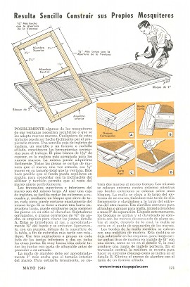 Resulta sencillo construir sus propios mosquiteros - Mayo 1949