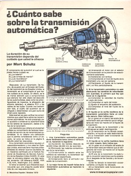 ¿Cuánto sabe sobre la transmisión automática? - Octubre 1979