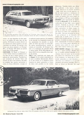 Los Autos Chrysler - Enero 1972