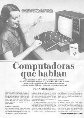 Computadoras que hablan - Octubre 1980