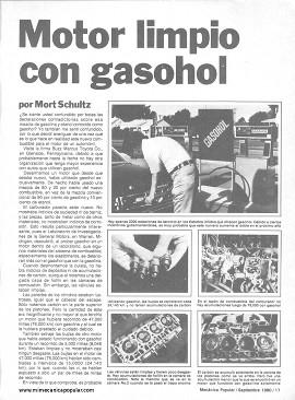 Motor limpio con gasohol - Septiembre 1980