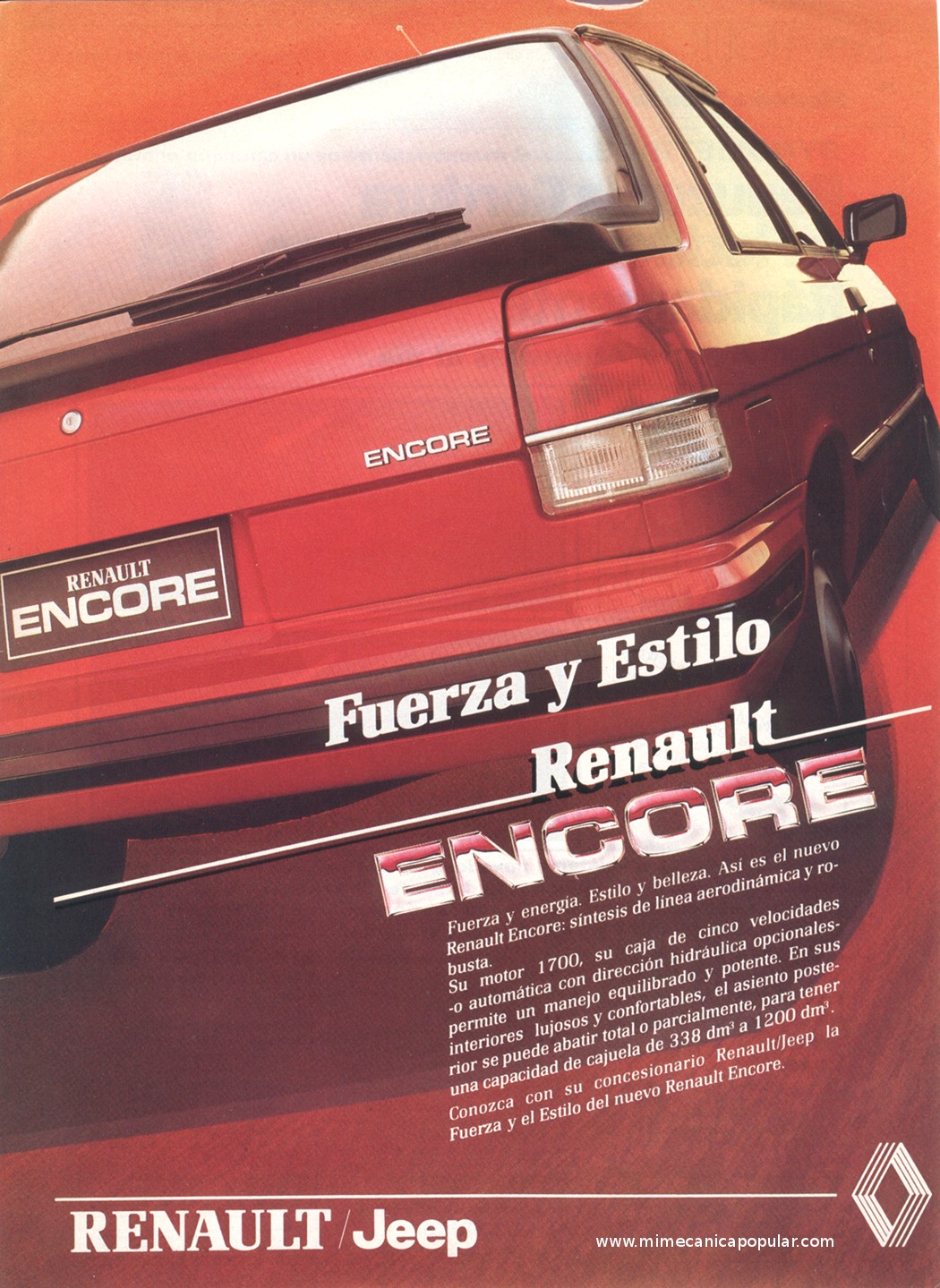 Publicidad - Renault Encore - Julio 1985
