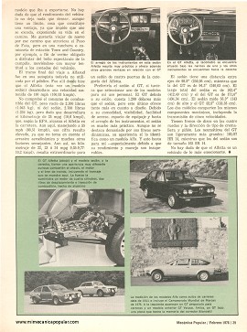 Manejando el Alfa Romeo - Febrero 1976