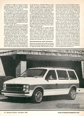 Chrysler modelos 1986 -Diciembre 1985