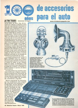 Un siglo de accesorios para el auto - Marzo 1986