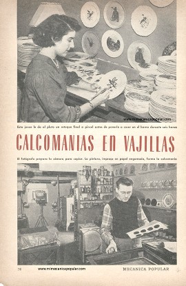 Calcomanías en Vajillas - Febrero 1953