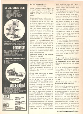 La Contaminación Amenaza al Automovilista - Noviembre 1973
