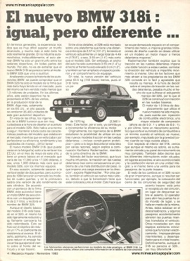El BMW 318i: igual, pero diferente... - Noviembre 1983