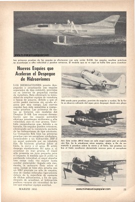 Esquíes que Aceleran el Despegue de Hidroaviones - Marzo 1953