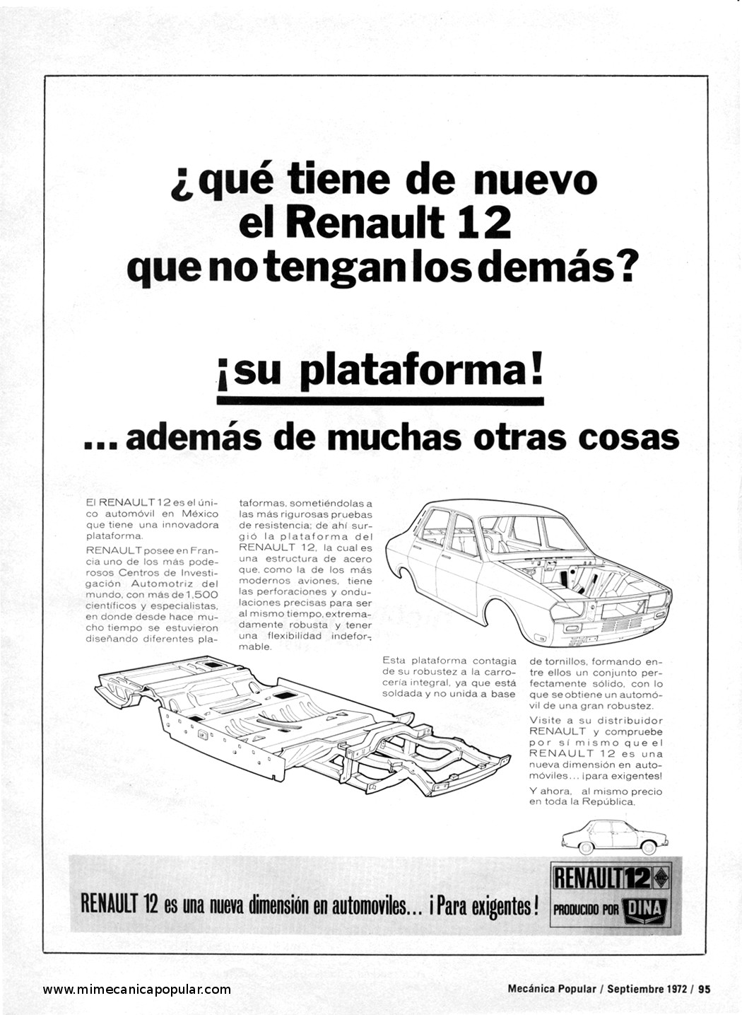 Publicidad - Renault 12 - Septiembre 1972