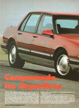 Comparando los sedanes deportivos - Abril 1987