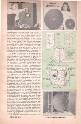 Los Primeros Receptores de Radio y Televisión - Marzo 1952