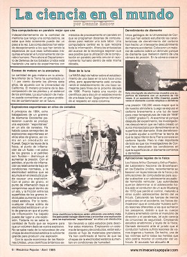 La ciencia en el mundo - Abril 1985