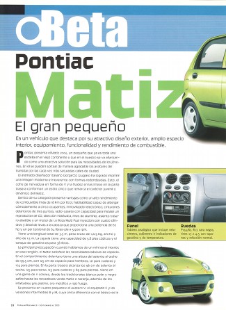 Pontiac Matiz - Septiembre 2003