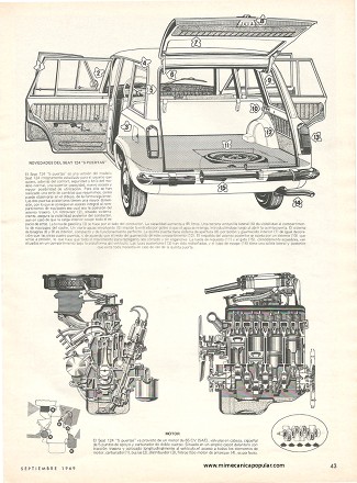 Automóviles Españoles -Seat - Septiembre 1969