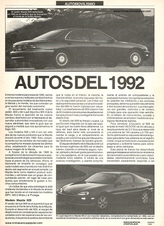 Autos del 92 - Enero 1992