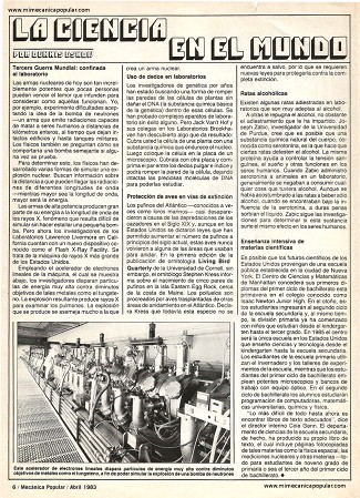 La ciencia en el mundo - Abril 1983