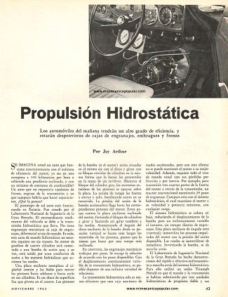 Propulsión Hidrostática - Noviembre 1963