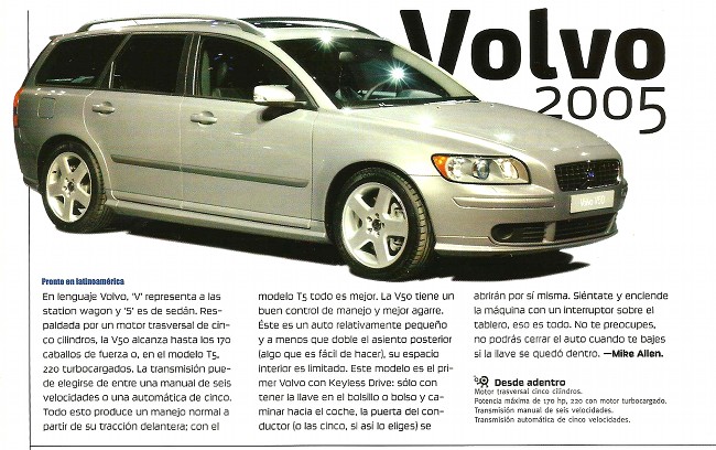 Volvo 2005 - Julio 2004