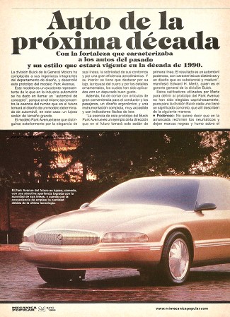 Auto de la próxima década - Mayo 1989