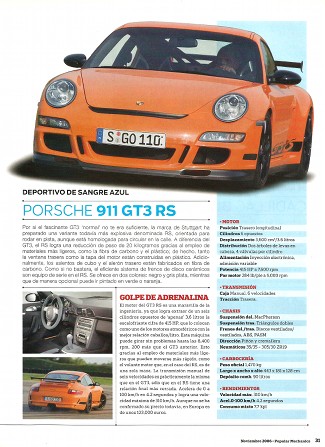 Porsche 911 GT3 RS - Noviembre 2006