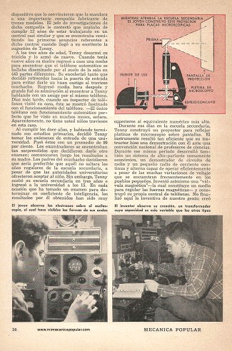 Un Precoz Inventor - Noviembre 1949