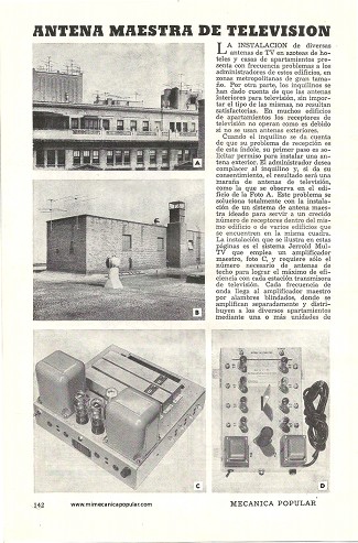 Antena maestra de televisión para edificio de apartamentos - Enero 1951