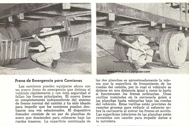 Freno de Emergencia para Camiones - Enero 1951