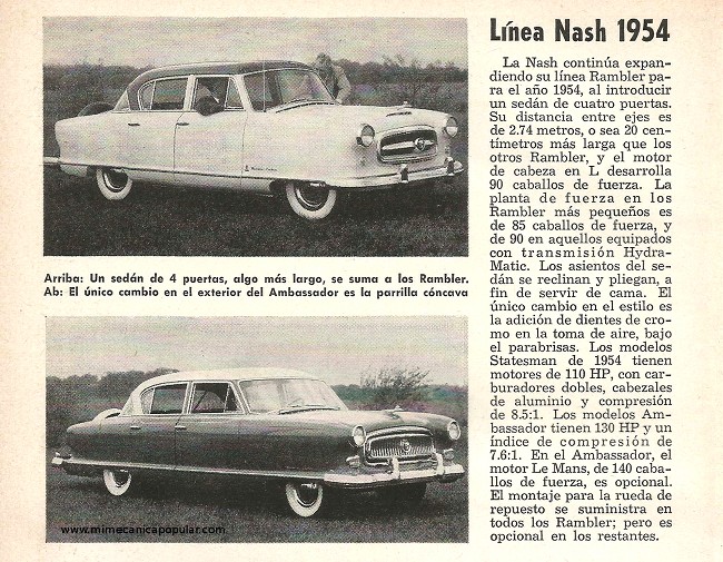 Línea Nash 1954 - Febrero 1954