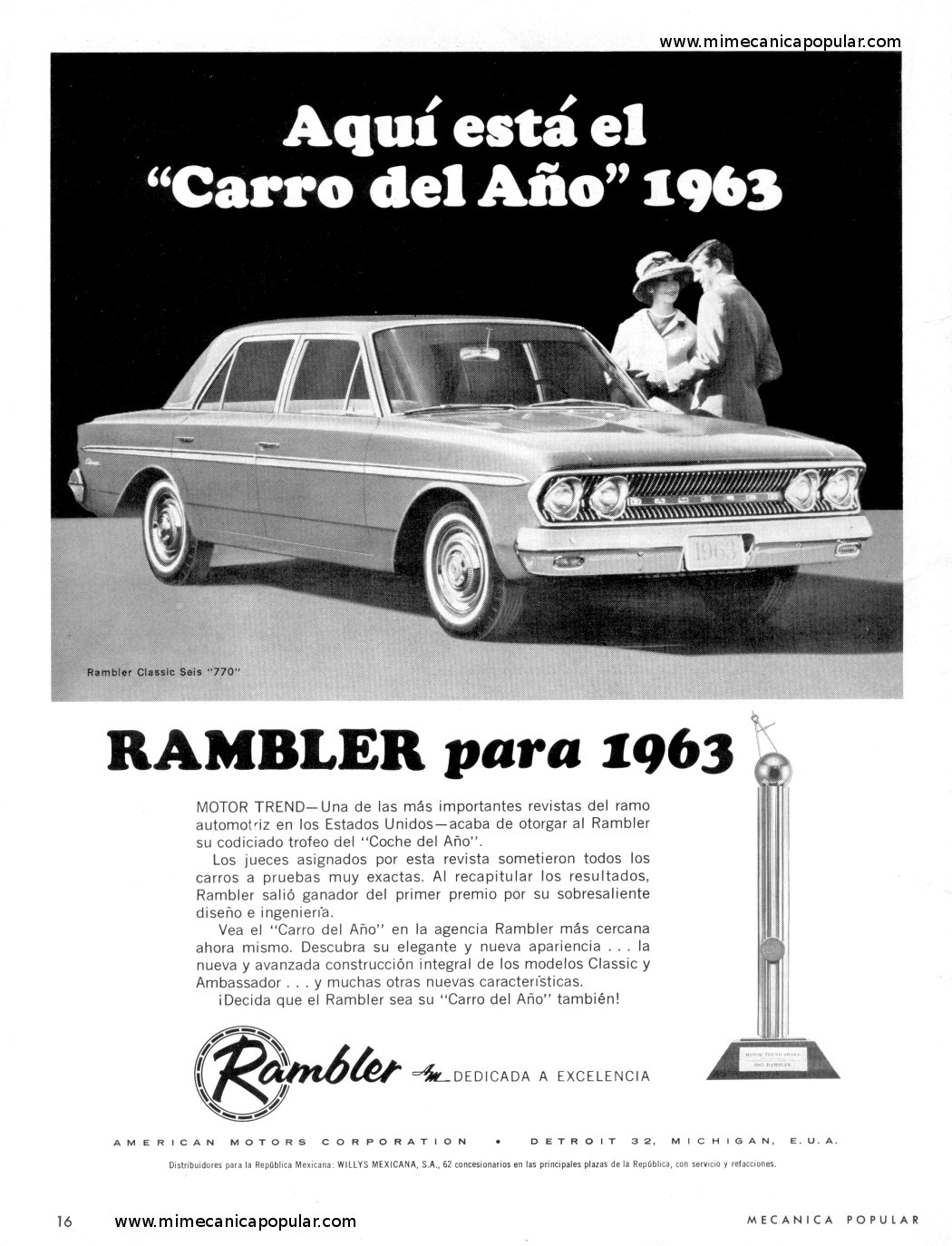 Publicidad - Rambler 1963 - Mayo 1963