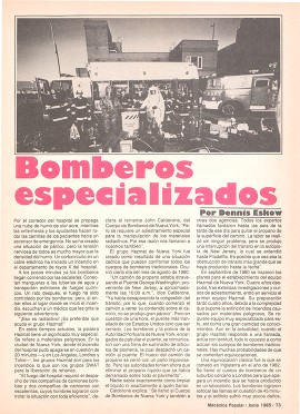 Bomberos especializados - Junio 1985