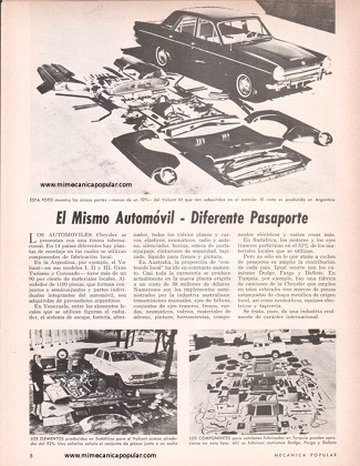 El Mismo Automóvil - Diferente Pasaporte - Julio 1966