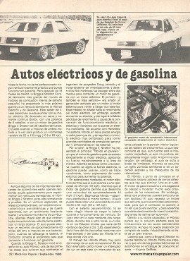 Autos eléctricos y de gasolina - Septiembre 1980