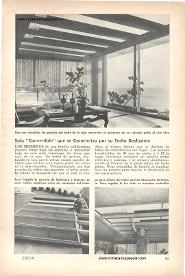 Sala Convertible - Techo Deslizante - Julio 1953