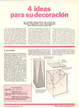 4 ideas para su decoración - Mayo 1979