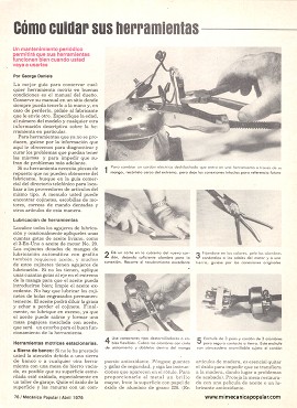 Cómo cuidar sus herramientas - Abril 1979