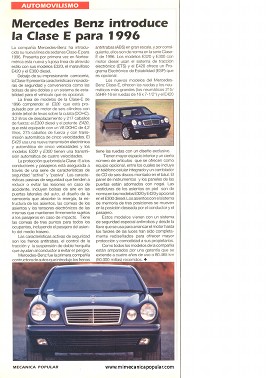 Mercedes Benz introduce la Clase E para 1996 - Marzo 1996