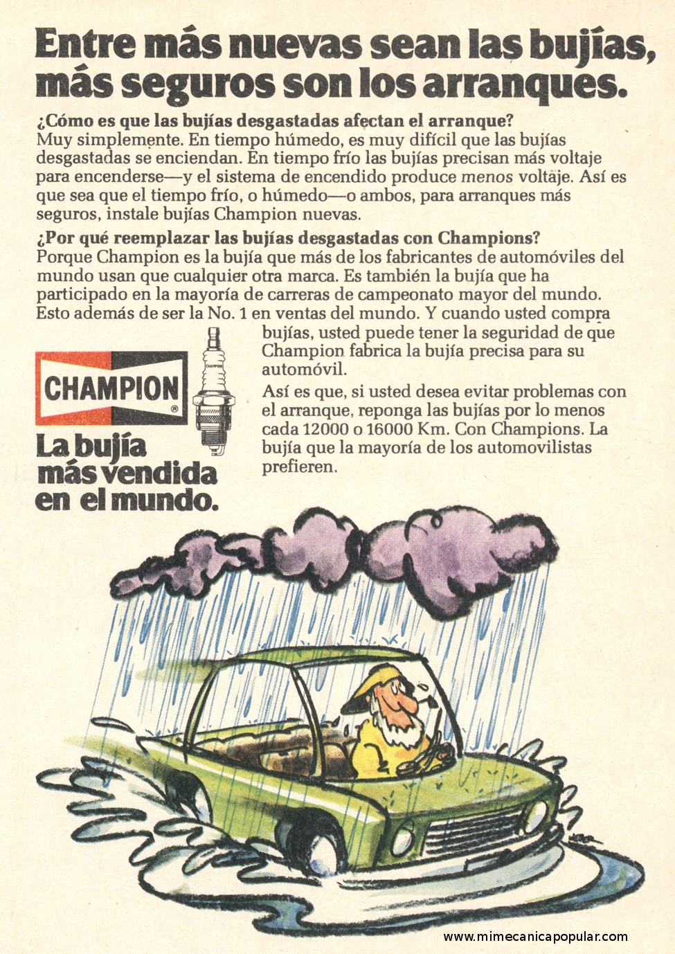 Publicidad - Bujías Champion - Abril 1979