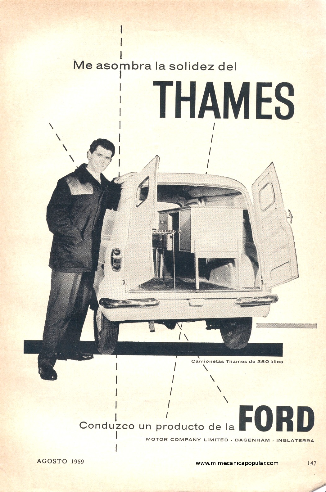 Publicidad - Camionetas Ford Thames - Agosto 1959