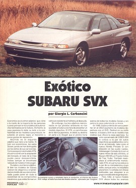 Exótico Subaru SVX - Junio 1992