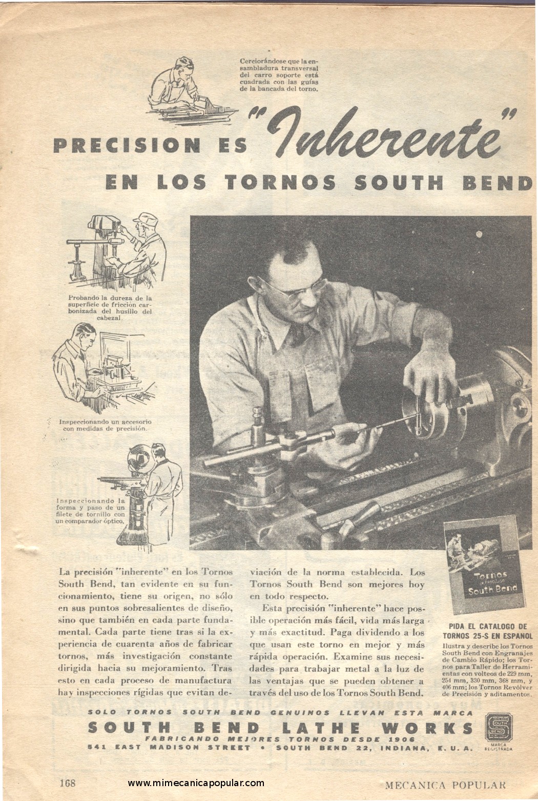 Publicidad - Tornos South Bend - Junio 1947
