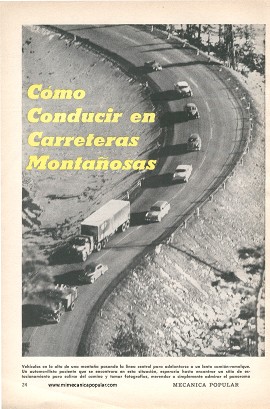 Cómo Conducir en Carreteras Montañosas - Junio 1958