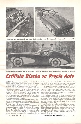 Estilista Diseña su Propio Auto -Noviembre 1955