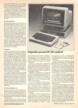 Computadoras Hewlett-Packard -Febrero 1983