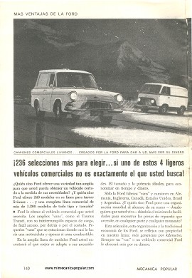 Publicidad - Camiones Comerciales Ford - Noviembre 1961